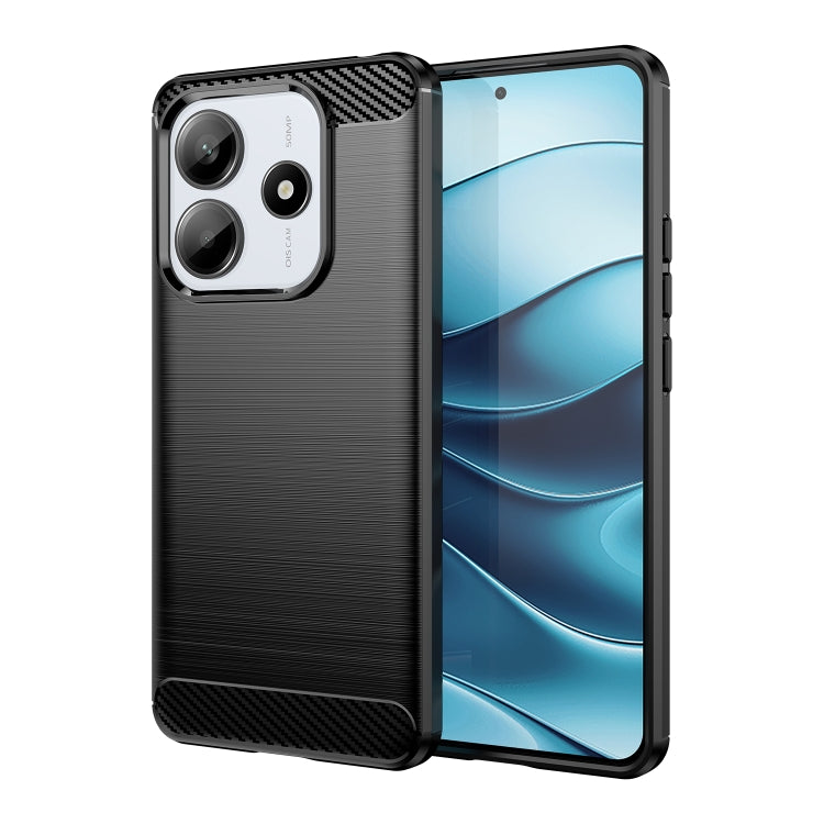 Carbon Fiber Brushed Texture TPU Phone Case, For Redmi Turbo 4, For Redmi Note 14 4G, For Redmi Note 14 5G, For Redmi Note 14 Pro+ 5G, For Redmi Note 14 Pro 5G, For Redmi 14C 4G, For Redmi Turbo 3, For Xiaomi Redmi 12R, For Xiaomi Redmi 12