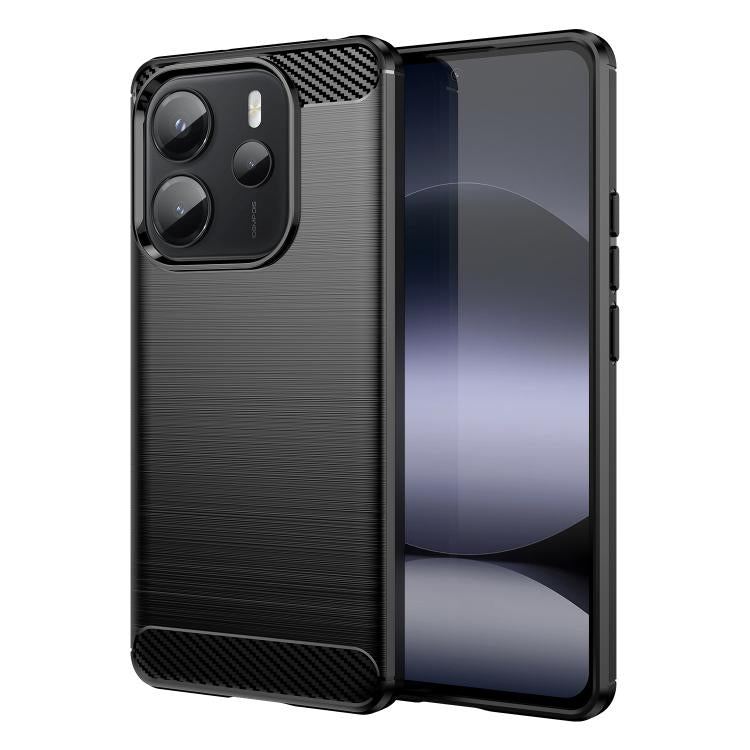 Carbon Fiber Brushed Texture TPU Phone Case, For Redmi Turbo 4, For Redmi Note 14 4G, For Redmi Note 14 5G, For Redmi Note 14 Pro+ 5G, For Redmi Note 14 Pro 5G, For Redmi 14C 4G, For Redmi Turbo 3, For Xiaomi Redmi 12R, For Xiaomi Redmi 12